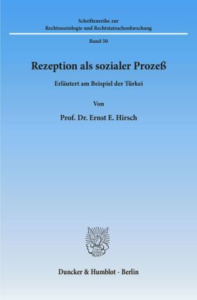 Rezeption als sozialer Prozess. - Hirsch, Ernst E.