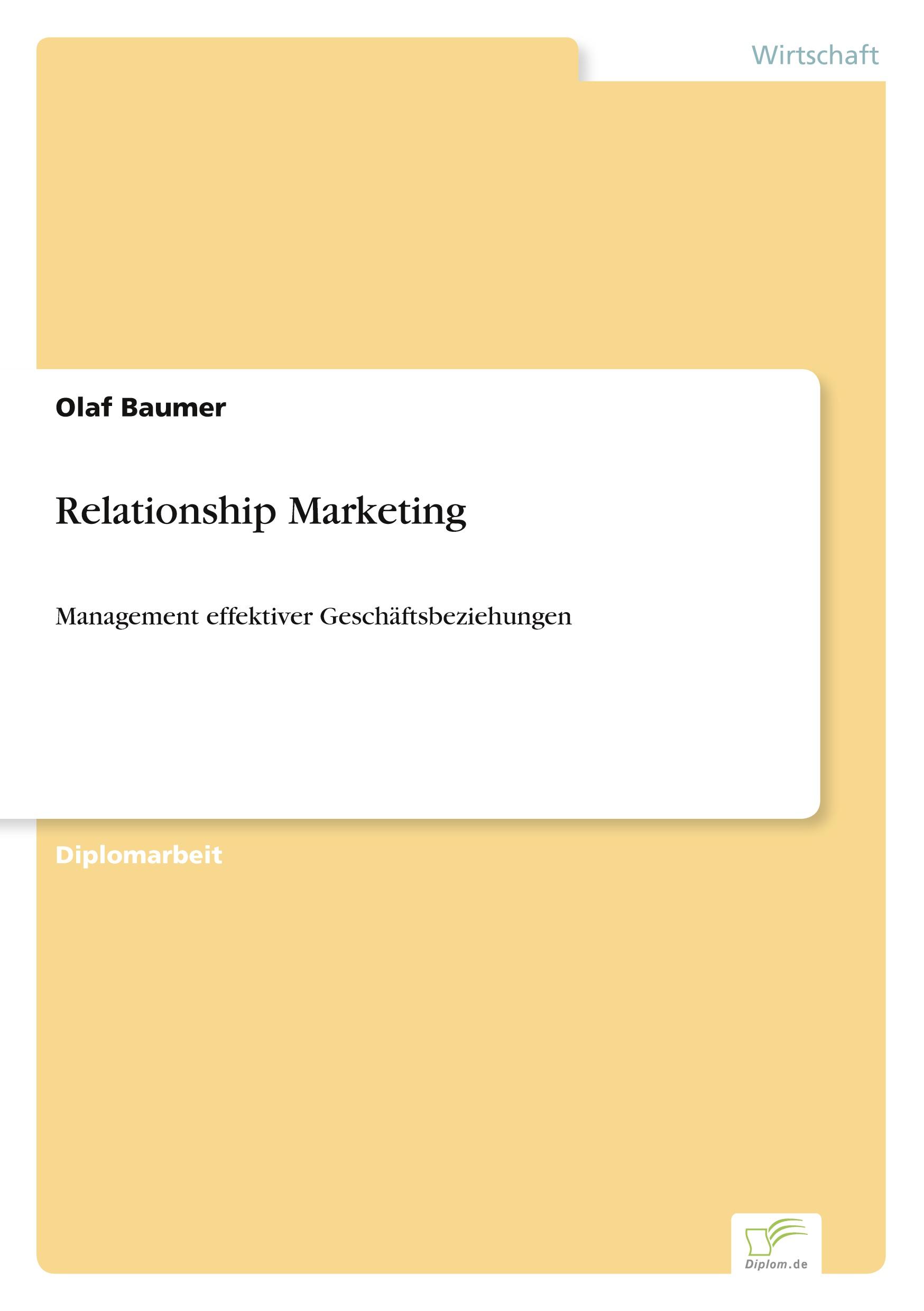 Relationship Marketing - Baumer, Olaf