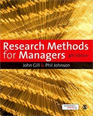 Research Methods for Managers - Gill, John Johnson, Phil
