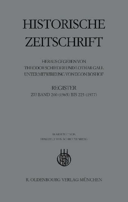 Historische Zeitschrift / Register / Register zu Band 200 (1965) bis 225 (1977)