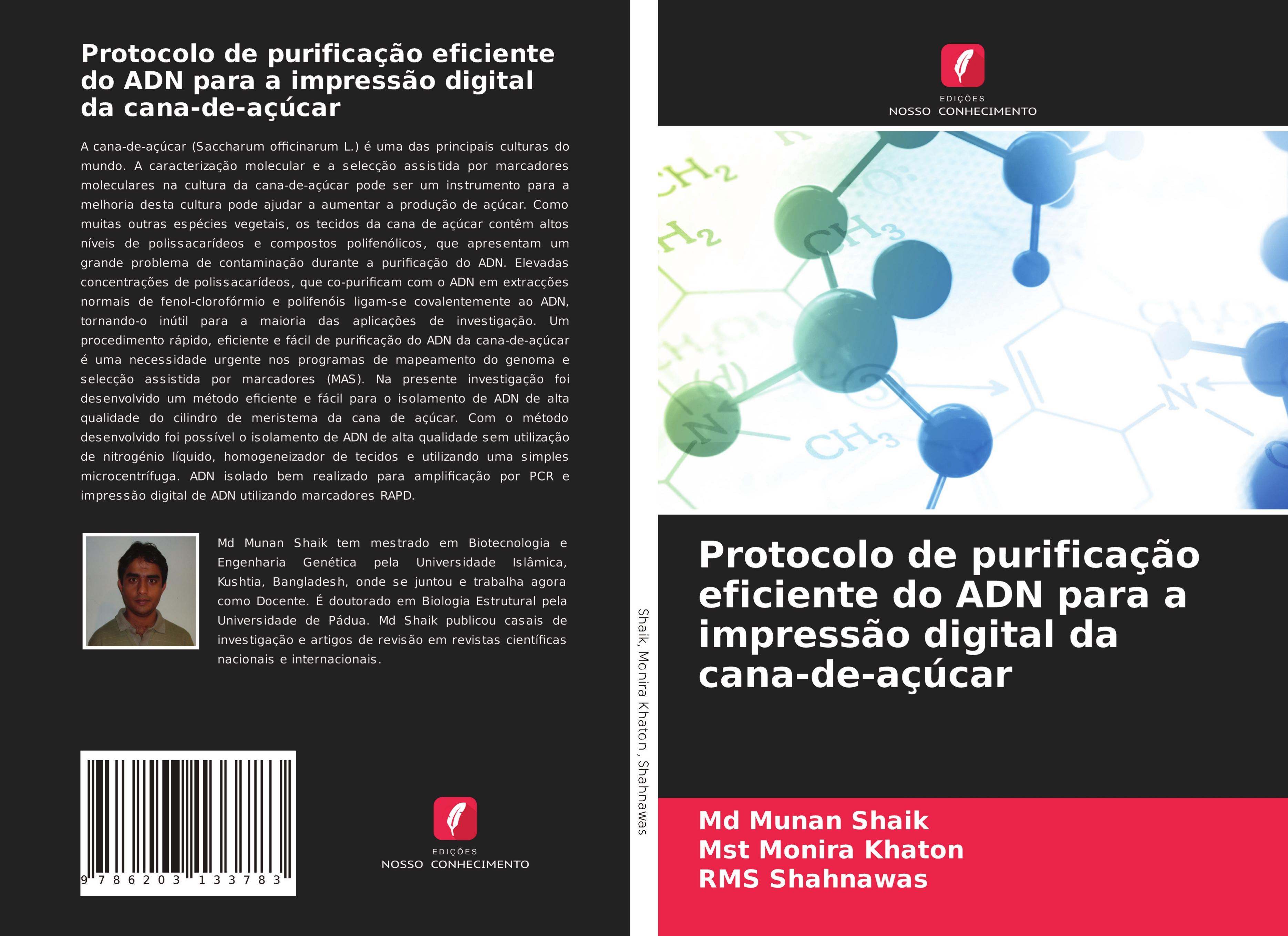 Protocolo de purificação eficiente do ADN para a impressão digital da cana-de-açúcar - Shaik, Md Munan Monira Khaton, Mst Shahnawas, RMS