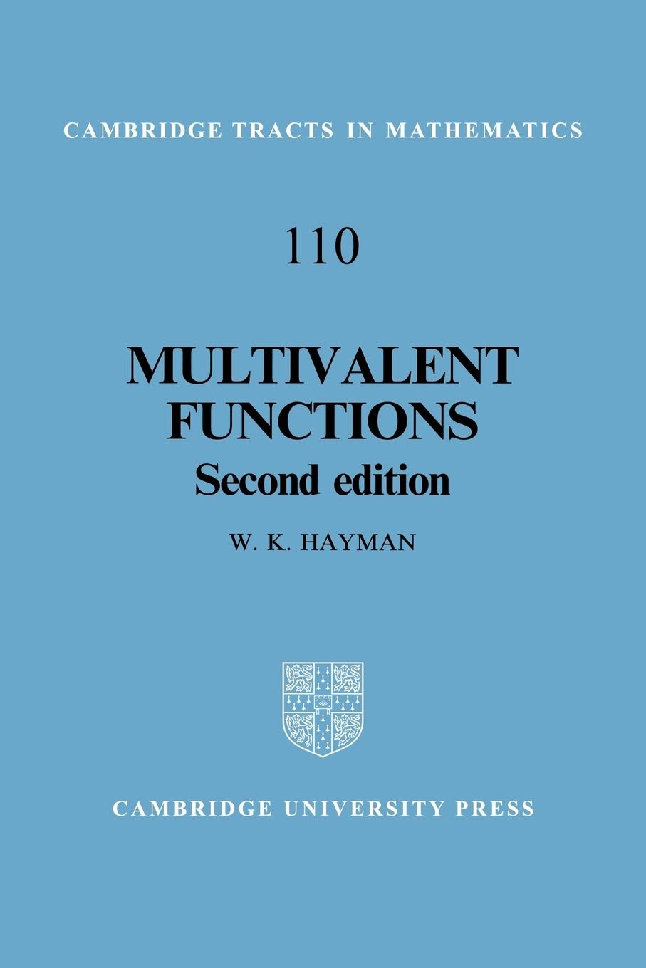 Multivalent Functions - Hayman, W. K. W. K., Hayman