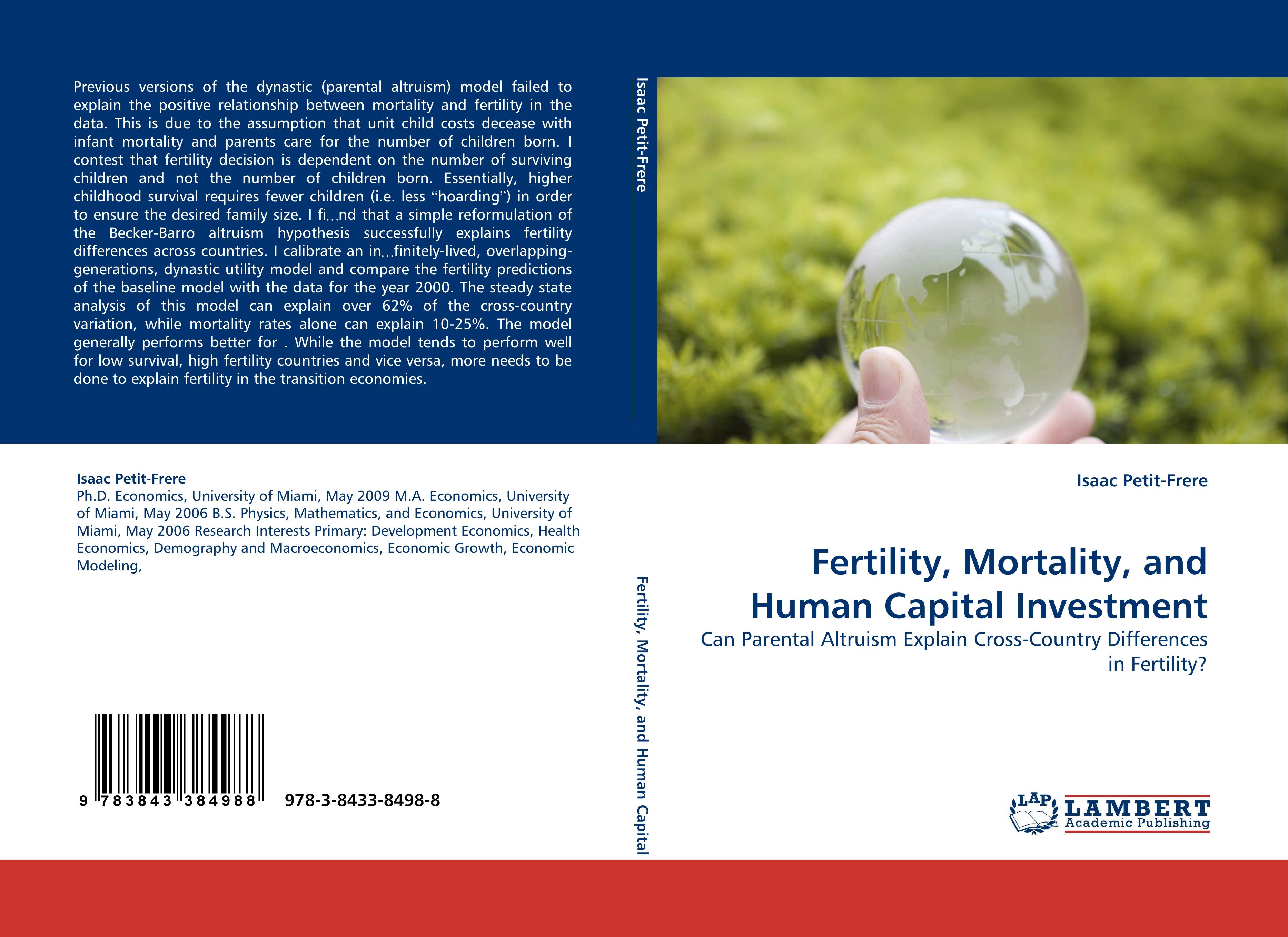 Fertility, Mortality, and Human Capital Investment - Isaac Petit-Frere