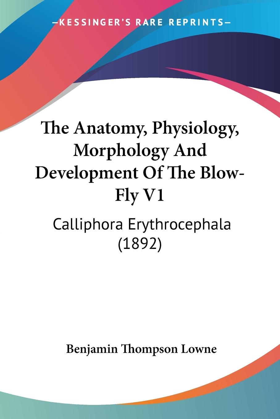 The Anatomy, Physiology, Morphology And Development Of The Blow-Fly V1 - Lowne, Benjamin Thompson