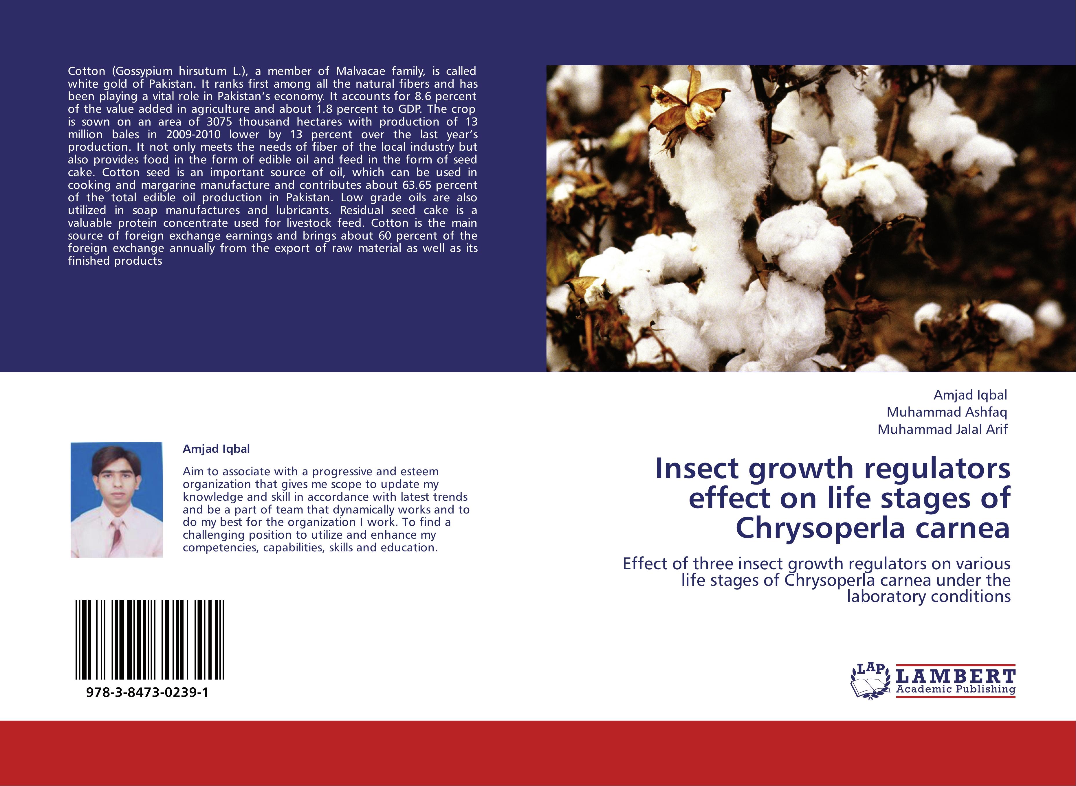 Insect growth regulators effect on life stages of Chrysoperla carnea - Amjad Iqbal Muhammad Ashfaq Muhammad Jalal Arif
