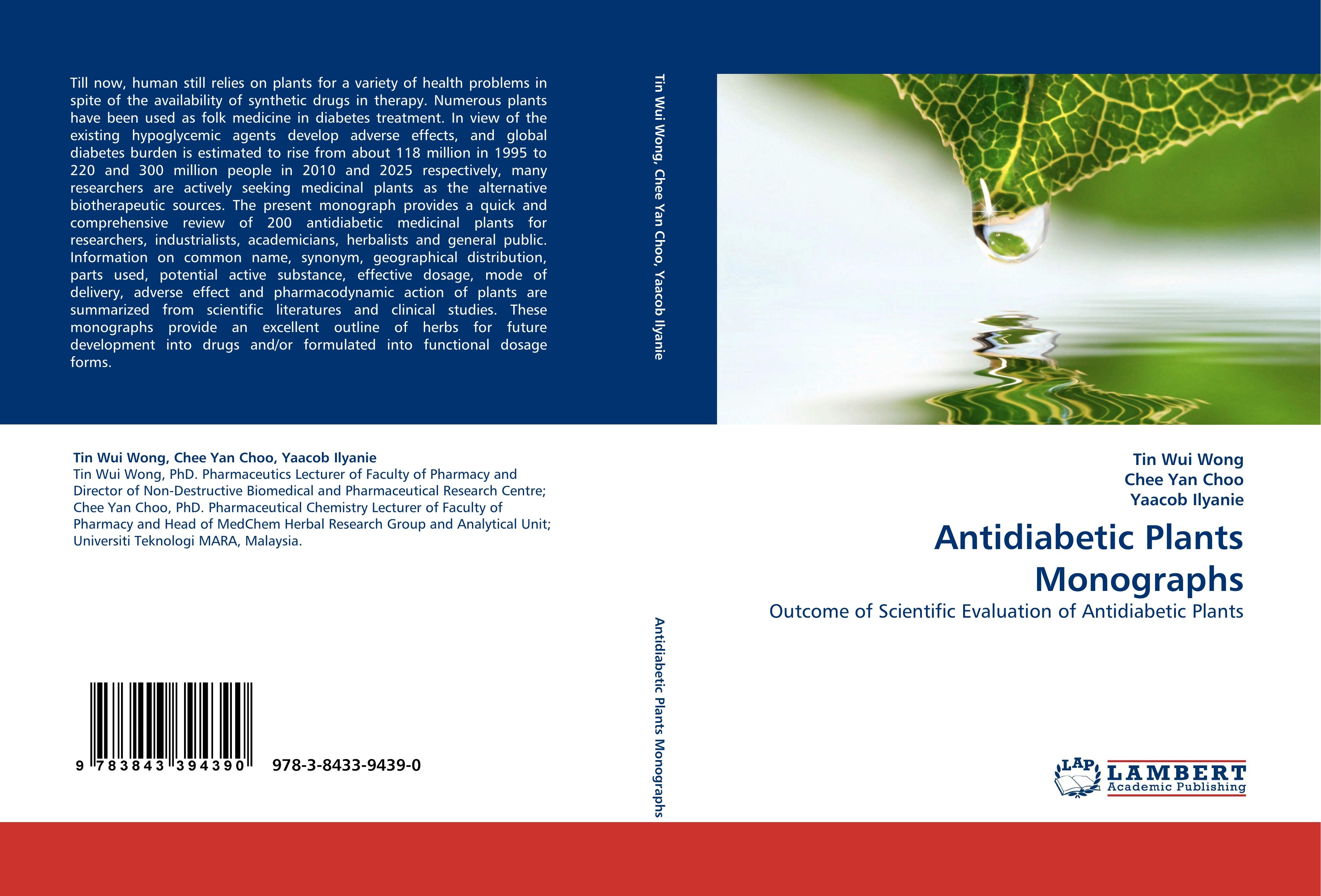 Antidiabetic Plants Monographs - Tin Wui Wong Chee Yan Choo Yaacob Ilyanie