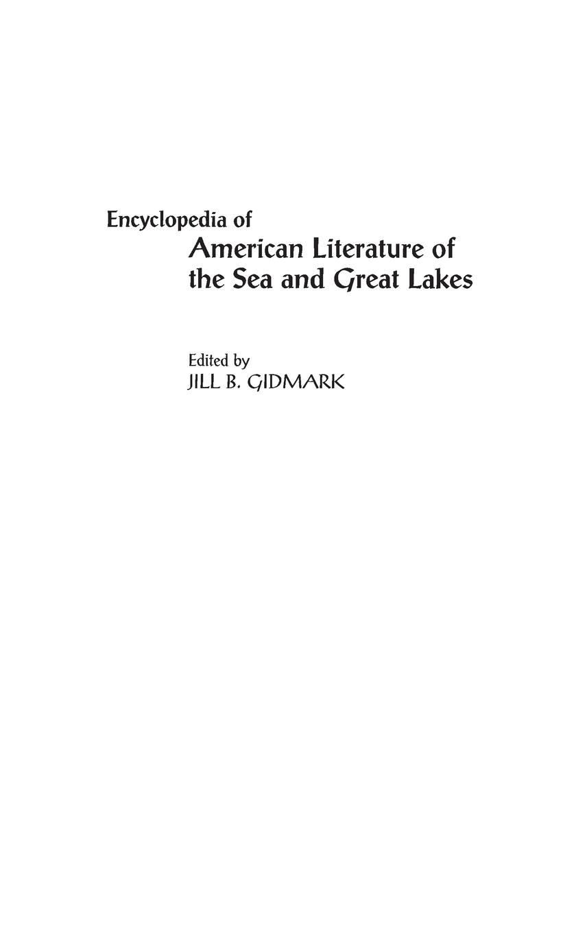 Encyclopedia of American Literature of the Sea and Great Lakes - Gidmark, Jill