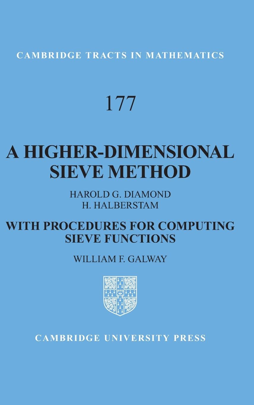 A Higher-Dimensional Sieve Method - Diamond, Harold G. Halberstam, H. Galway, William F.