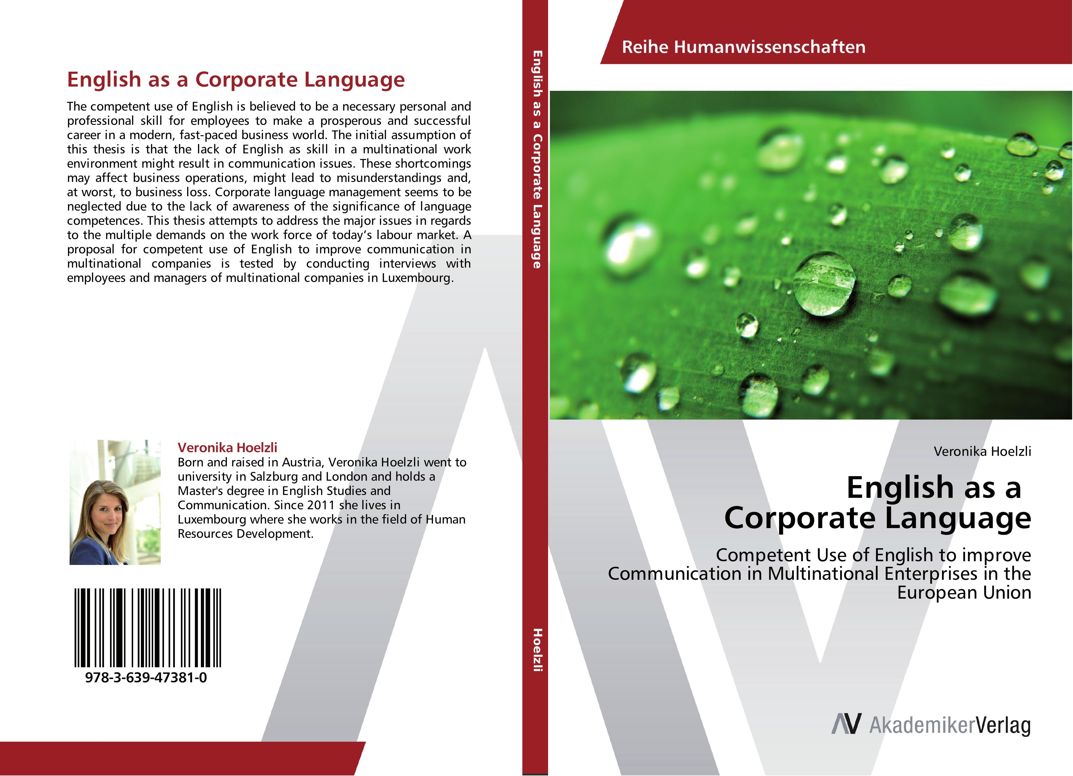 English as a Corporate Language - Veronika Hoelzli