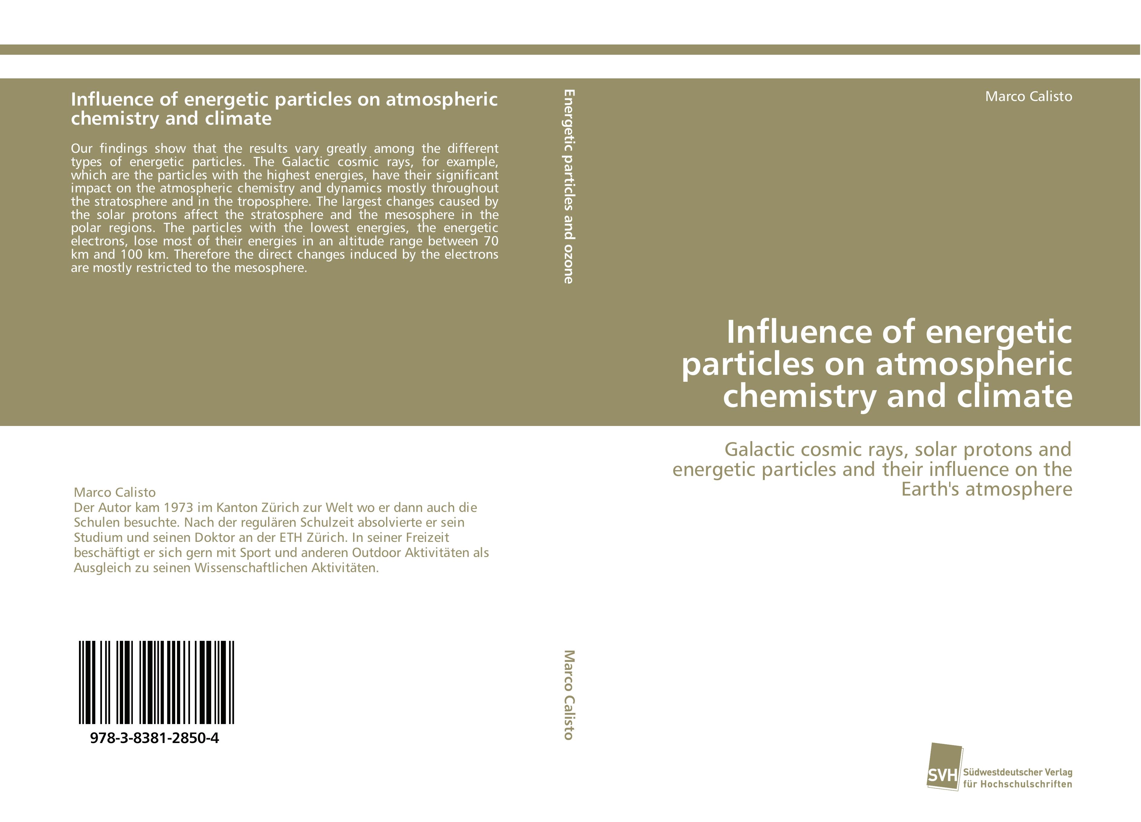 Influence of energetic particles on atmospheric chemistry and climate - Marco Calisto