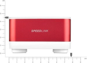 GEOVIS tragbarer Bluetooth-Lautsprecher (USB), weiß/rot