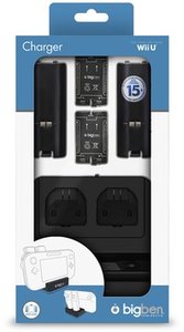 2+1 Charger - Ladegerät inklusive 2 Akku-Packs für 2 Wii-Fernbedienungen und ein Wii U-Gamepad