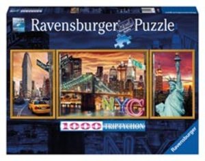 Ravensburger 19995 - Schillerndes New York, Triptchon Puzzle, 1000 Teile
