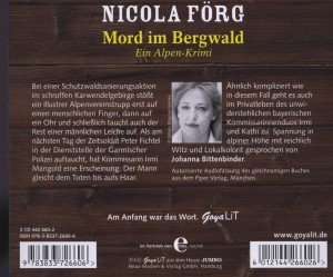 Mord im Bergwald, 3 Audio-CDs