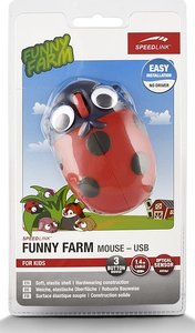 FUNNY FARM Mouse USB, FOR KIDS, 3-Tasten-Maus, ladybird