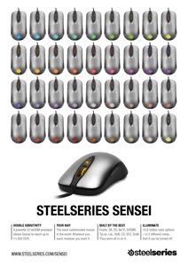SteelSeries Laser Gaming Maus Sensei - Silber