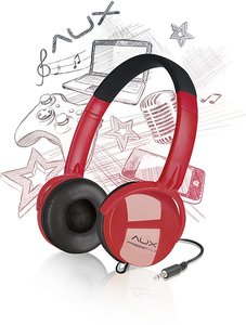 AUX - FREESTYLE Stereo Headset, black-red SL-8752-BKRD