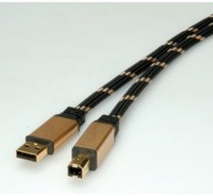 ROLINE GOLD USB 2.0 Kabel, Typ A-B 3,0m