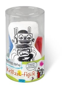 Krickel-Krakel Kritzel-Figur Roboter