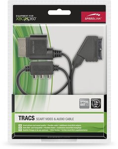 TRACS Scart Video & Audio Cable - SCART-Kabel für XBOX 360, schwarz