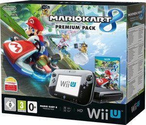 Nintendo Wii U - Konsole - Premium Pack - 32 GB (Schwarz) inklusive  Mario Kart 8