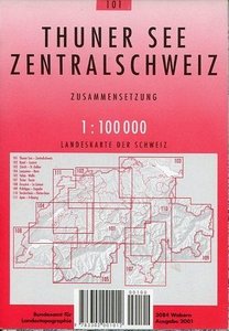 Landeskarte der Schweiz Thunersee, Zentralschweiz