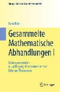 Gesammelte Mathematische Abhandlungen I