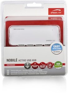 NOBILE Active USB Hub - 7-Port, white