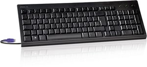 BEDROCK Keyboard, Tastatur - PS/2, schwarz