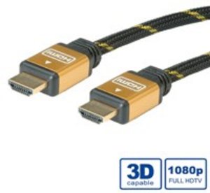 ROLINE GOLD HDMI High Speed Kabel mit Ethernet 1,0m