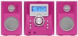 Kompaktanlage - Stereo Music Center MCD04 - Kids, pink inklusive  500 Aufklebern