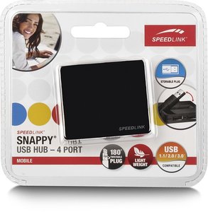 SNAPPY USB Hub - 4 Port, schwarz