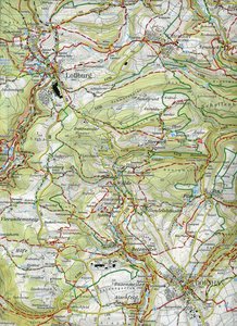 Topographische Wanderkarte Baden-Württemberg Kinzig bis Neckar