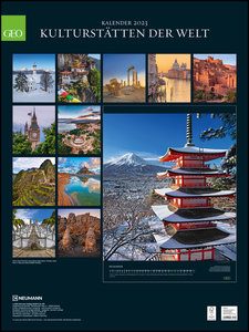 GEO Kulturstätten der Welt 2023 - Wand-Kalender - Reise-Kalender - Poster-Kalender - 48x64