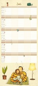 Die kleine Hummel Bommel Familienkalender 2025 – Familienplaner mit 5 Spalten – Format 22 x 49,5 cm – Von Britta Sabbag & Maite Kelly – Illustriert von Joëlle Tourlonias