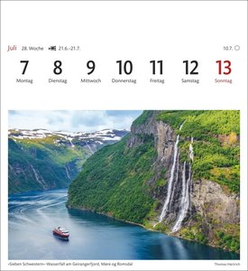 Norwegen Sehnsuchtskalender 2025 - Wochenkalender mit 53 Postkarten