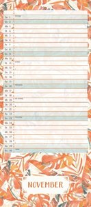 All About Orange 2025 – Planer mit variabler Spaltenzahl – Modernes Pattern-Design – Format 22 x 49,5 cm