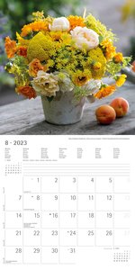 Blumen 2023 - Broschürenkalender 30x30 cm (30x60 geöffnet) - Kalender mit Platz für Notizen - Wandkalender - Wandplaner - Blumenkalender