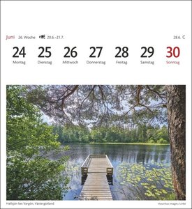 Schweden Sehnsuchtskalender 2024. Reise-Kalender zum Aufstellen oder Aufhängen für Urlaubsstimmung auf dem Schreibtisch. Postkarten-Fotokalender: 53 Motive zum Sammeln und Verschicken