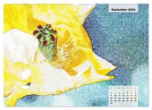 Blütenzeichnungen (Wandkalender 2024 DIN A2 quer), CALVENDO Monatskalender