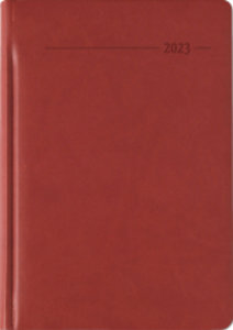 Buchkalender Tucson rot 2023 - Büro-Kalender A5 - Cheftimer - 1 Tag 1 Seite - 416 Seiten - Tucson-Einband - Alpha Edition