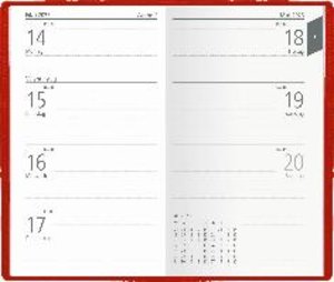 Taschenplaner rot 2023 - Bürokalender 9,5x16 cm - 112 Seiten - 1 Woche auf 2 Seiten - separates Adressheft - faltbar - Notizheft - 560-1013