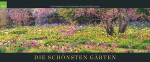 GEO Panorama: Die schönsten Gärten 2024 - Panorama-Kalender - Wand-Kalender - Groß-Format - Bildkalender - 120x50 cm