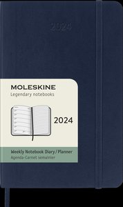 Moleskine 12 Monate Wochen Notizkalender 2024, Pocket/A6, Saphir