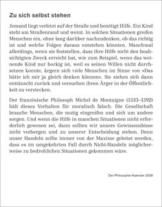 Der Philosophie-Kalender Tagesabreißkalender 2026