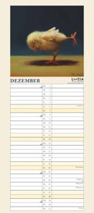 Lucia Heffernan: Yoga Chicks Planer 2025 – Wandkalender – Notiz-Kalender mit 2 Spalten – Format 22 x 49,5 cm