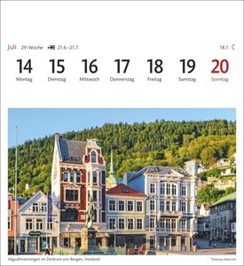 Norwegen Sehnsuchtskalender 2025 - Wochenkalender mit 53 Postkarten
