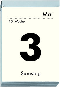 Tagesabreißkalender XXL 2025 - 9,9x14,3 cm - 1 Tag auf 1 Seite - mit Sudokus, Rezepten, Rätseln uvm. auf den Rückseiten - Bürokalender 313-0000