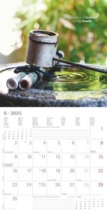 Alpha Edition - Zen 2025 Broschürenkalender, 30x30cm, Wandkalender mit Platz für Notizen und Termine, entspannende Bilder, Monatsübersicht und Ferientermine DE/AT/CH