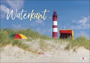 Waterkant Planer 2024. Großer Wandplaner 2024 mit atemberaubenden Fotos deutscher Nordsee- und Ostsee-Küsten. Foto-Wandkalender 2024 zum Eintragen. 31 x 22 cm. Querformat